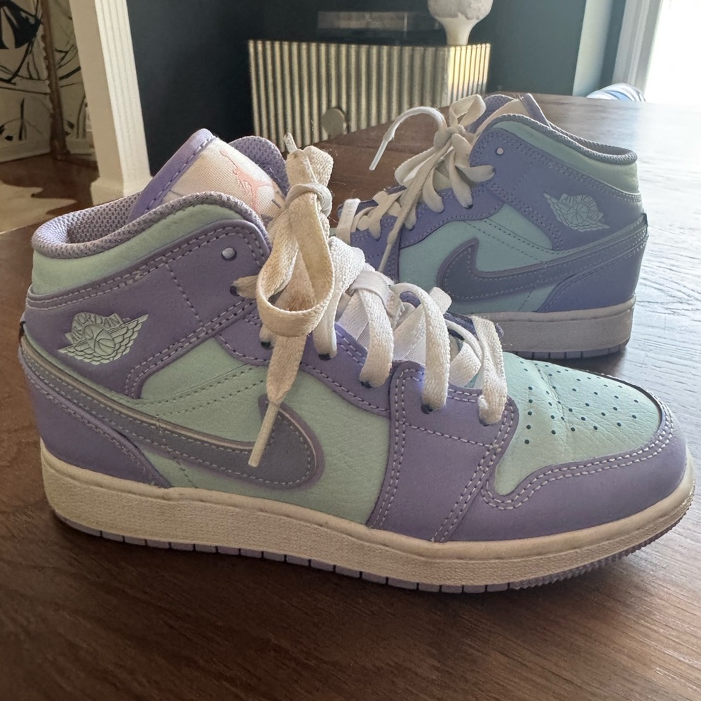 Kids Air Jordan 1 Mid GS Purple Pulse